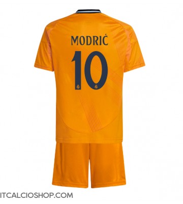 Real Madrid Luka Modric #10 Seconda Maglia Bambino 2024-25 Manica Corta (+ Pantaloni corti)